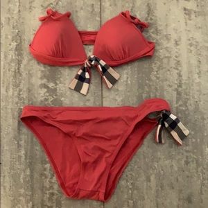 BURBERRY 2 PIECE BIKINI BATHING SUIT SMALL